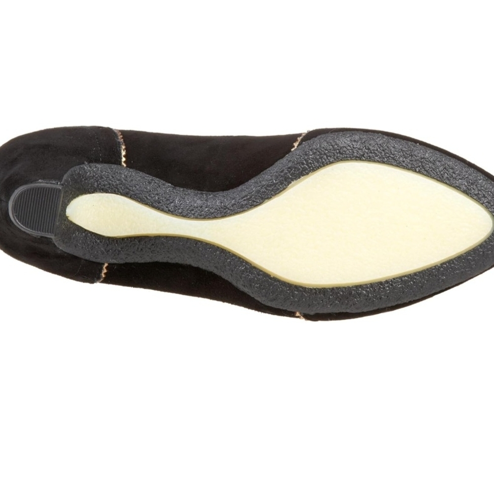 Sam Edelman Yvonne Brown Leather Kitten Heel suede upper with gold-trimmed - Picture 6 of 6